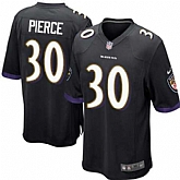 Nike Men & Women & Youth Ravens #30 Pierce Black Team Color Game Jersey,baseball caps,new era cap wholesale,wholesale hats